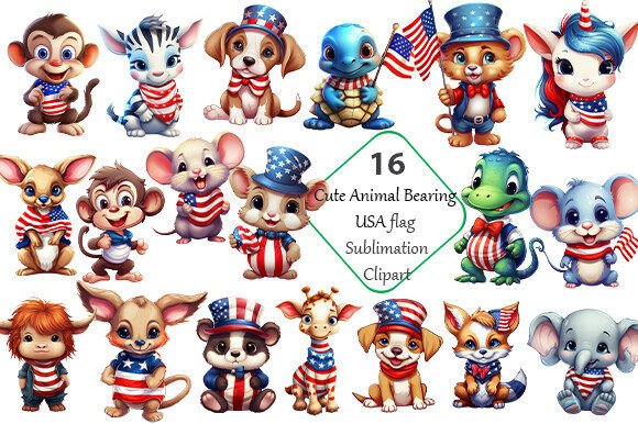 Animal Bearing Flag Sublimation PNG: A Dynamic Design Asset