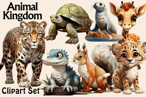 Animal Kingdom Clipart Set: A Designer's Toolkit for Wild Creativity
