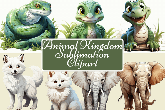 Animal Kingdom Sublimation Clipart: Design Assets for Creators
