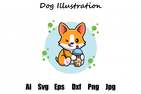 Charming Dog Cute Animal Circle Bubbles for Playful Designs