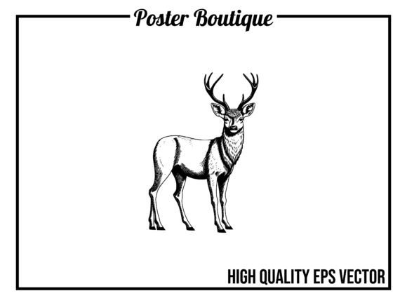 Deer Wild Animal Vector EPS: Timeless Nature Graphics