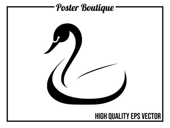 Graceful Swan Vector EPS: Elevate Your Art Projects