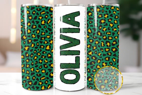 Green Animal Print Custom Tumbler Wrap: A Bold Sublimation Design