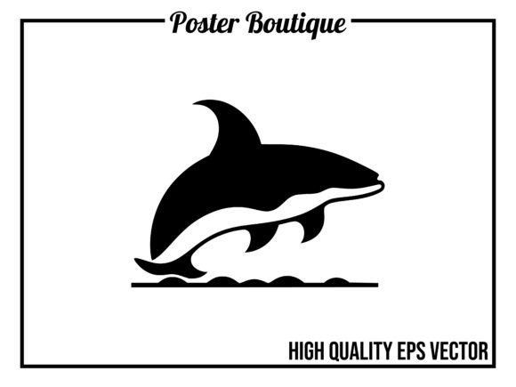 Orca Wild Animal Icon Vector EPS: A Bold Design Asset