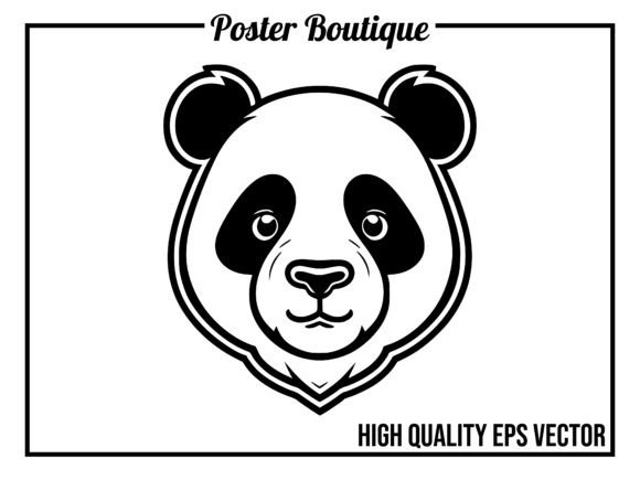 Panda Wild Animal Icon Vector EPS: A Modern Design Asset
