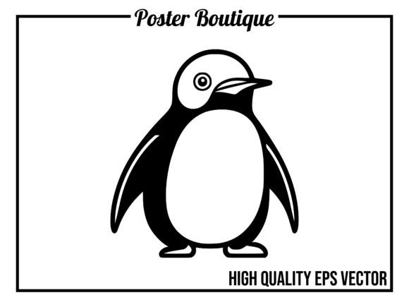 Penguin Wild Animal Icon Vector EPS: A Creative Design Asset