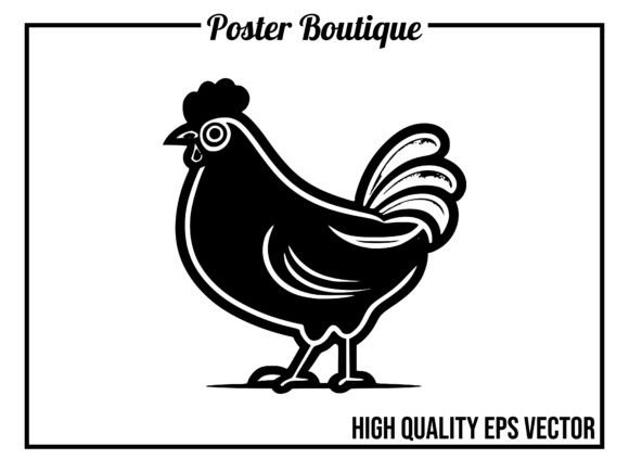 Unleash Your Creativity with Chicken Wild Animal Icon Vector EPS