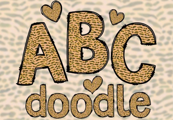 Unlock Playful Design with Doodle Letters Animal Print Sublimation