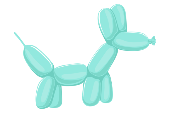 Unpacking the Balloon Dog Toy. Inflatable Animal Funny Typeface