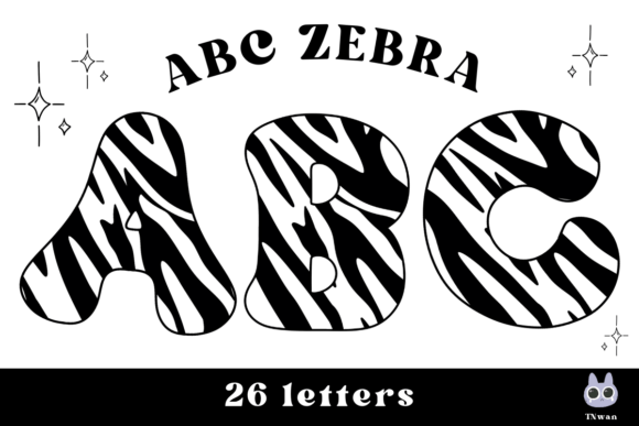 Zebra Skin Alphabet Letter Retro Animal: A Wild Design Asset